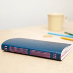 Hand Sewn Vegan Leather Journal - Blue