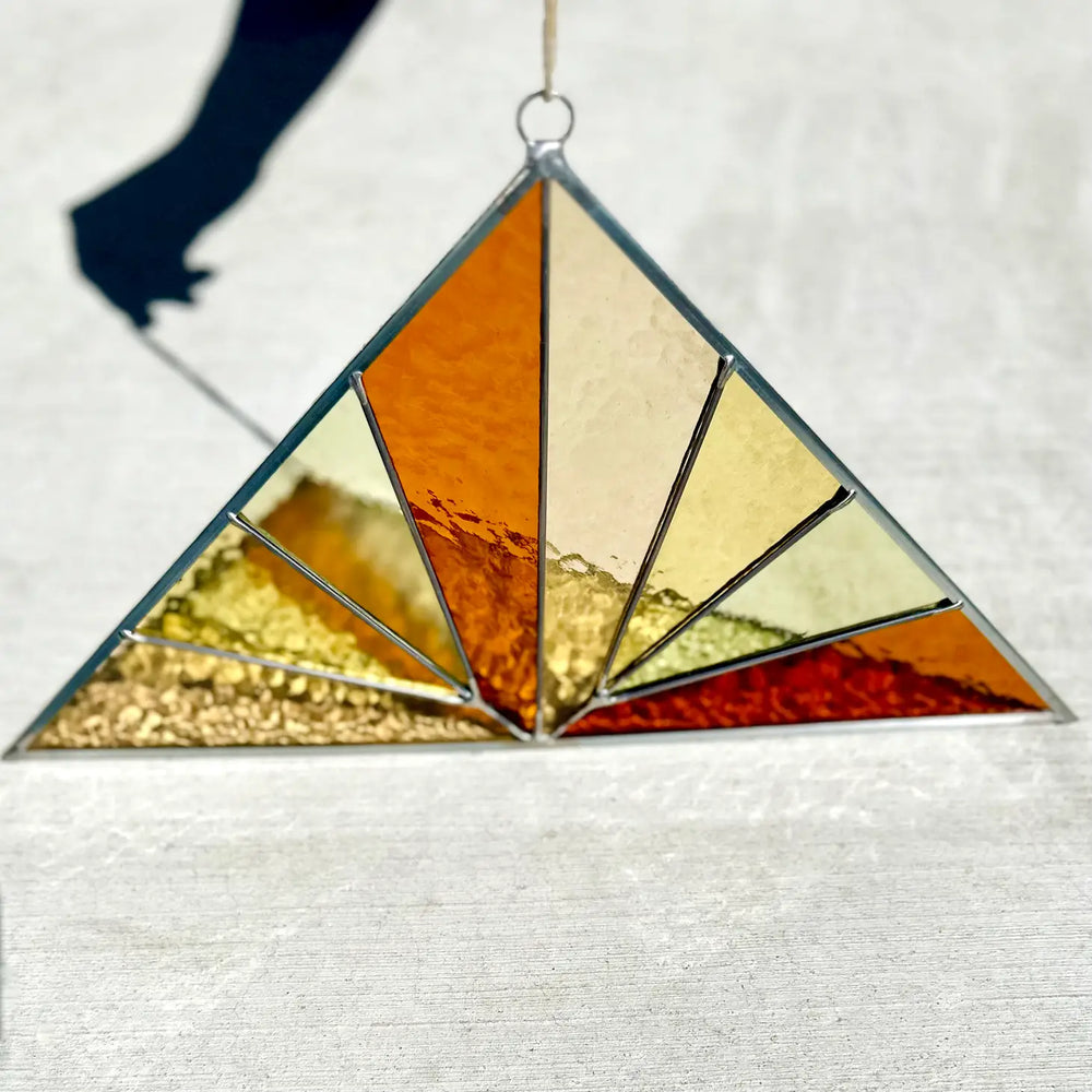 Large Triangle Stained Glass - Summer
