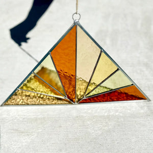 
                
                    Load image into Gallery viewer, Large Triangle Stained Glass - Summer
                
            