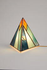 Mountain Pyramid Stained Glass Lamp