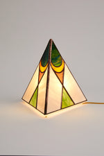 Peacock Moon Stained Glass Lamp
