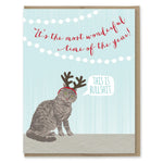 Wonderful Time Cat Antlers Card