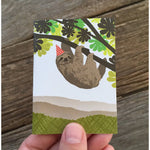 Sloth Party Hat Enclosure Card