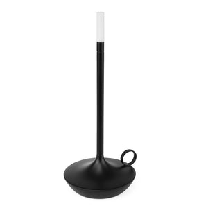 Wick Portable Rechargeable Candle Lamp in Black