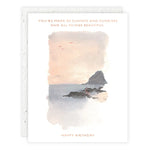 Sunset on the Rocks Birthday Card