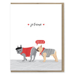 Je T'aime French Bulldog Card
