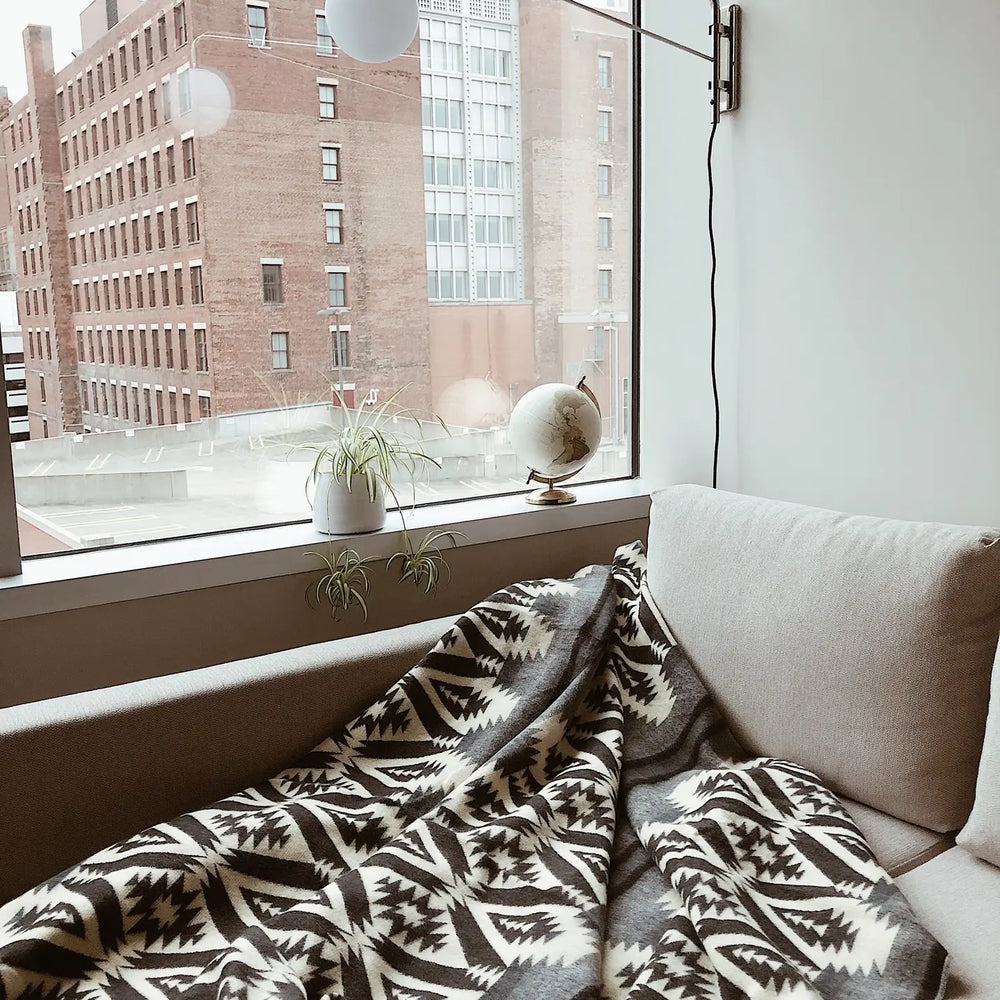 Quichua Blanket in Greyscale
