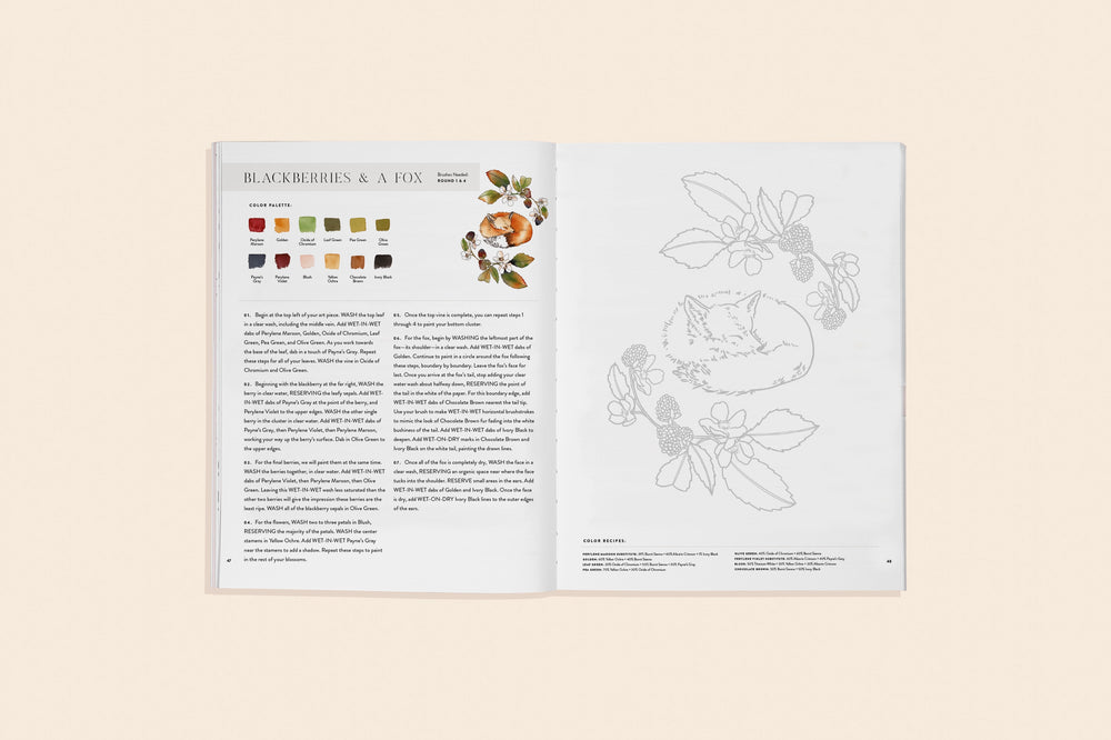 Watercolor Workbook 2: Flowers, Feathers, & Animal Friends