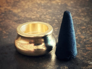 Small Brass Cone Incense Holder