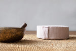 Organic Belgian Linen Meditation Cushion - Pale Pink