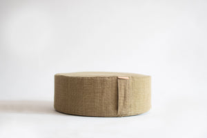 Organic Belgian Linen Meditation Cushion - Seagrass