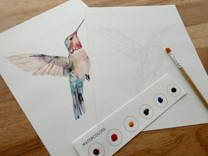 Hummingbird All-In-One Beginner Watercolor Kit