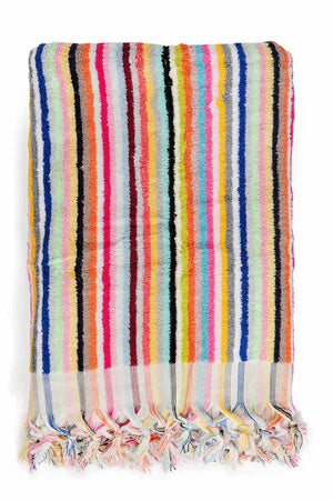 
                
                    Load image into Gallery viewer, Striped Plush Turkish Towel - Multicolor
                
            