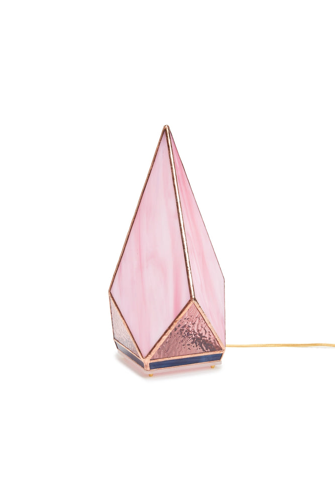 Rose Quartz Stained Glass Lamp