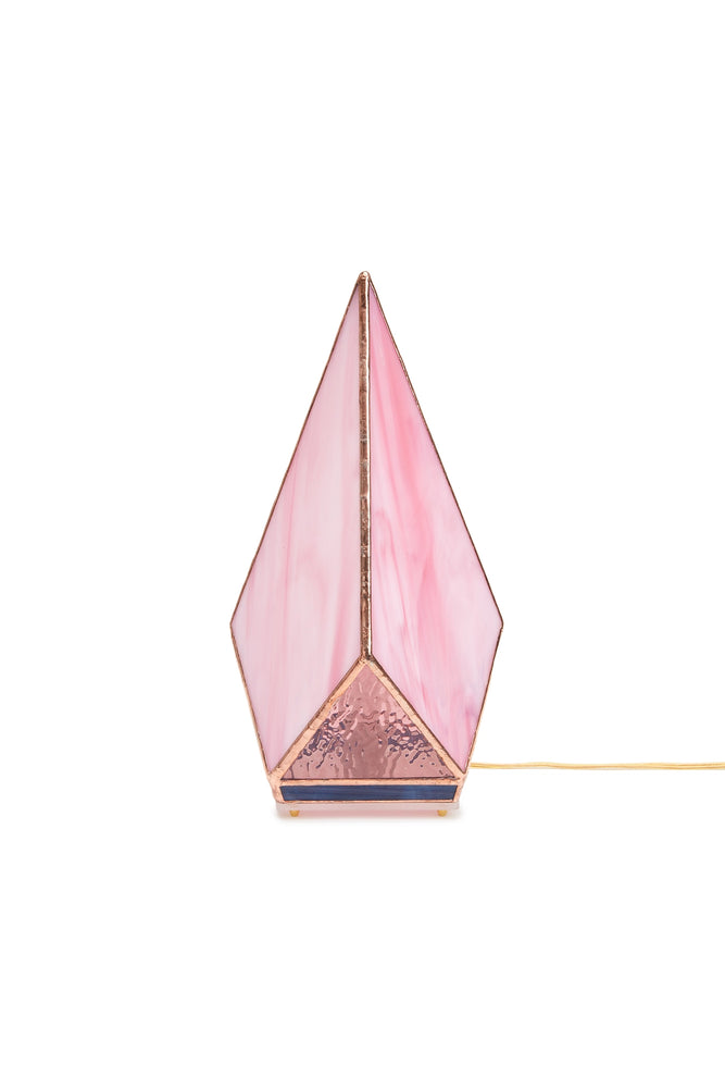 Rose Quartz Stained Glass Lamp