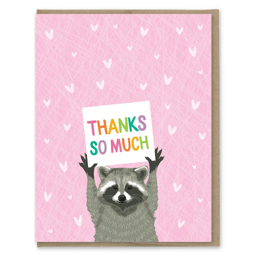 Raccoon Thank You Sign Card – Root Adorned