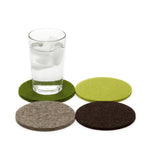Bierfilzl Merino Wool Felt Round Coaster Set - Forest