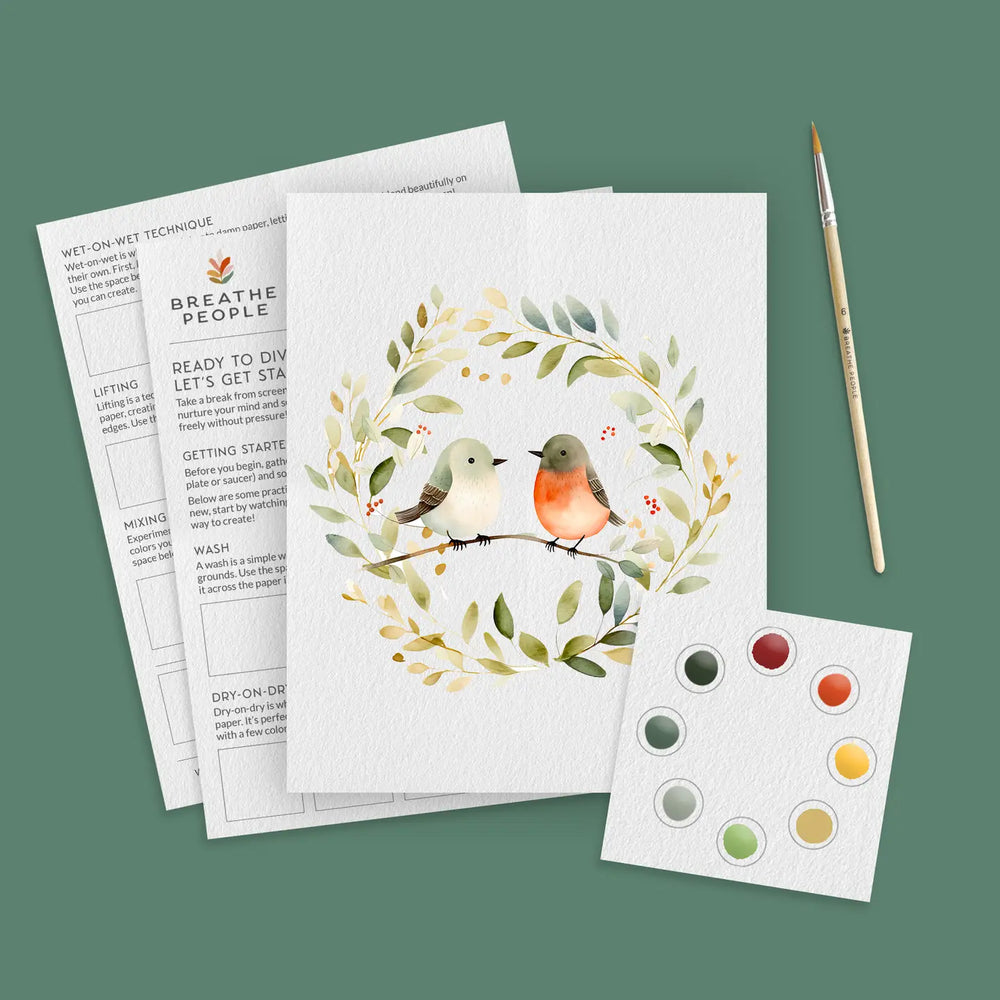 Winter Birds All-In-One Watercolor Kit