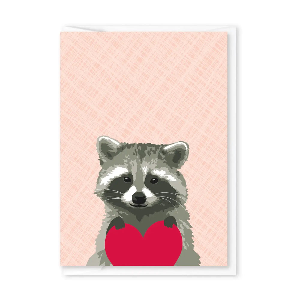 Raccoon Heart Enclosure Card