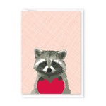 Raccoon Heart Enclosure Card