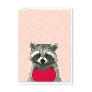 Raccoon Heart Enclosure Card