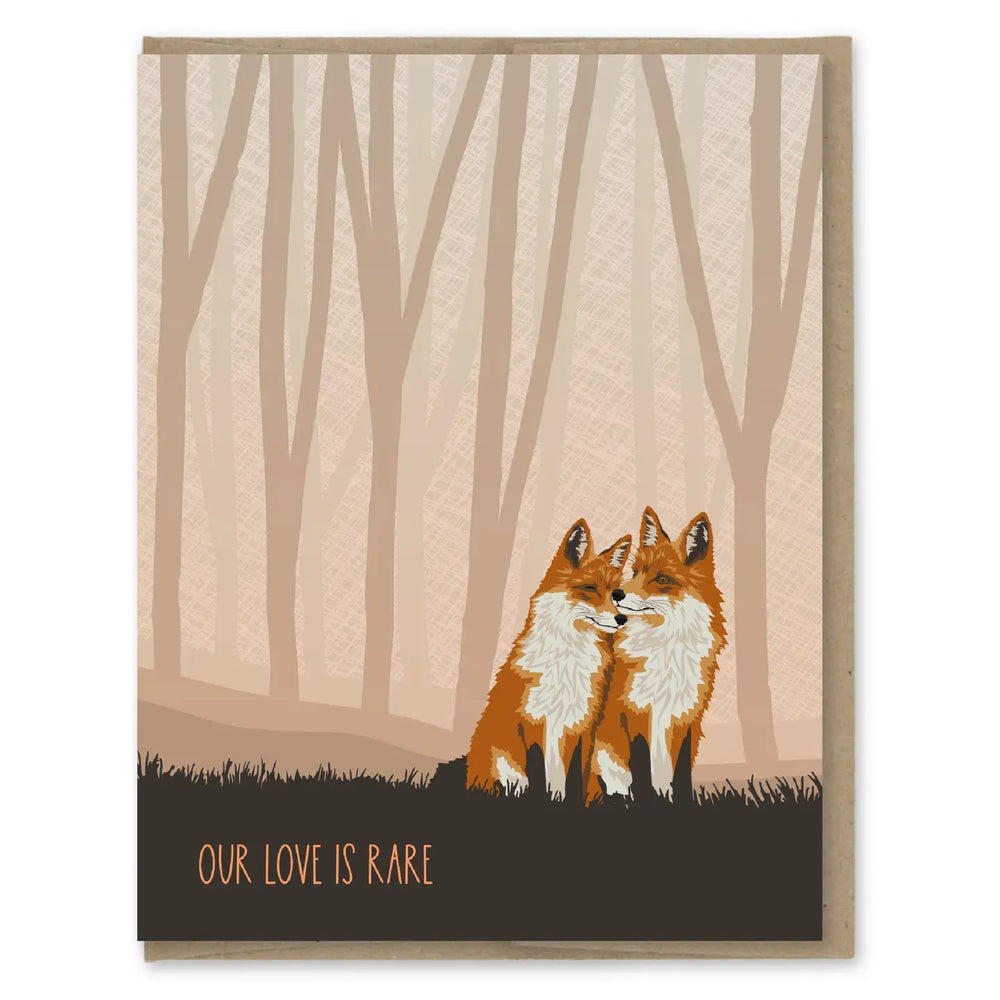 Foxes Rare Love Card