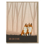Foxes Rare Love Card