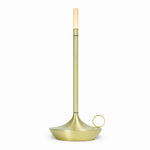 Wick Portable Rechargeable Candle Lamp in Brass