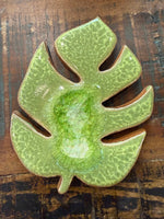 Monstera Ceramic Coaster - Leaf Green