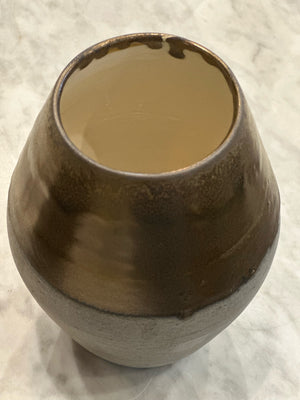 Gold + Grey Hand Thrown Vase