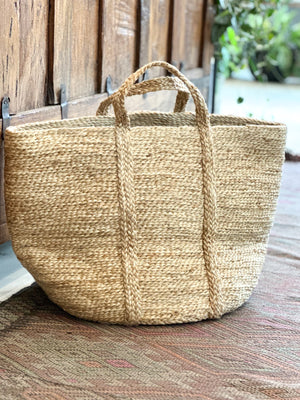 Handwoven Jute Laundry Basket