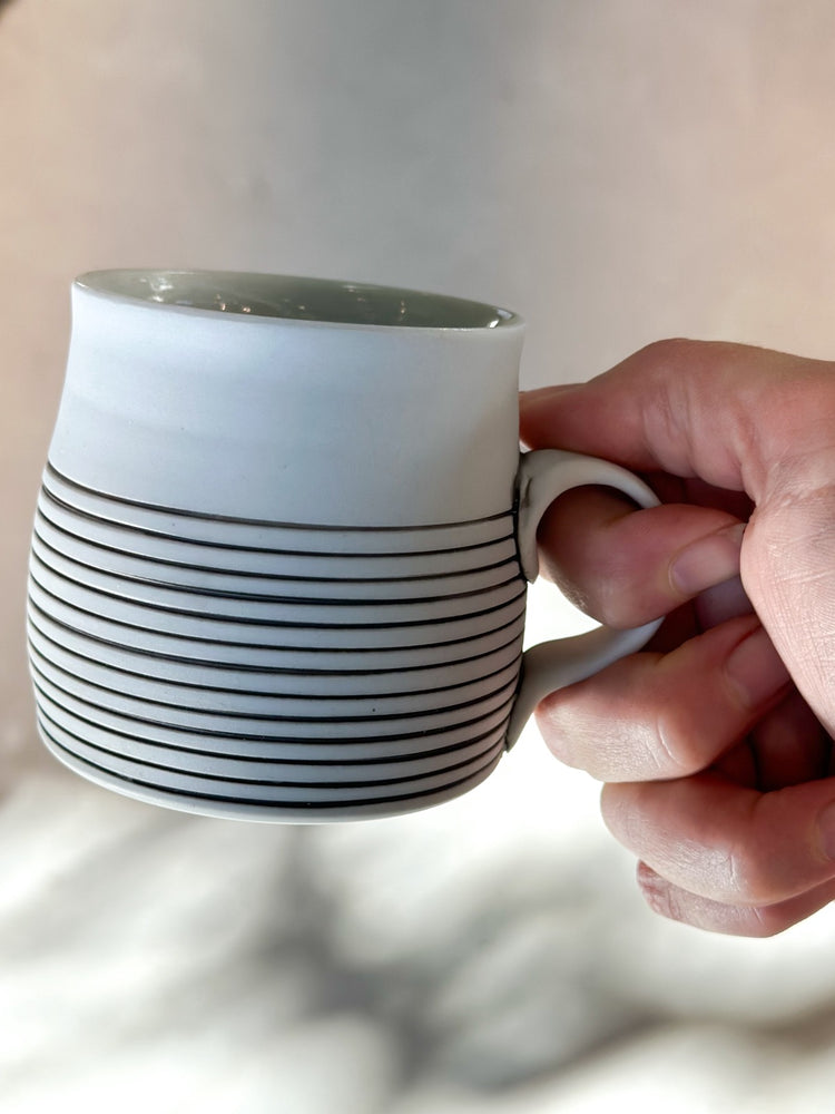 3/4 Pinstripe Ceramic Mug