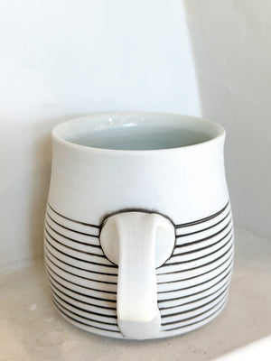 3/4 Pinstripe Ceramic Mug