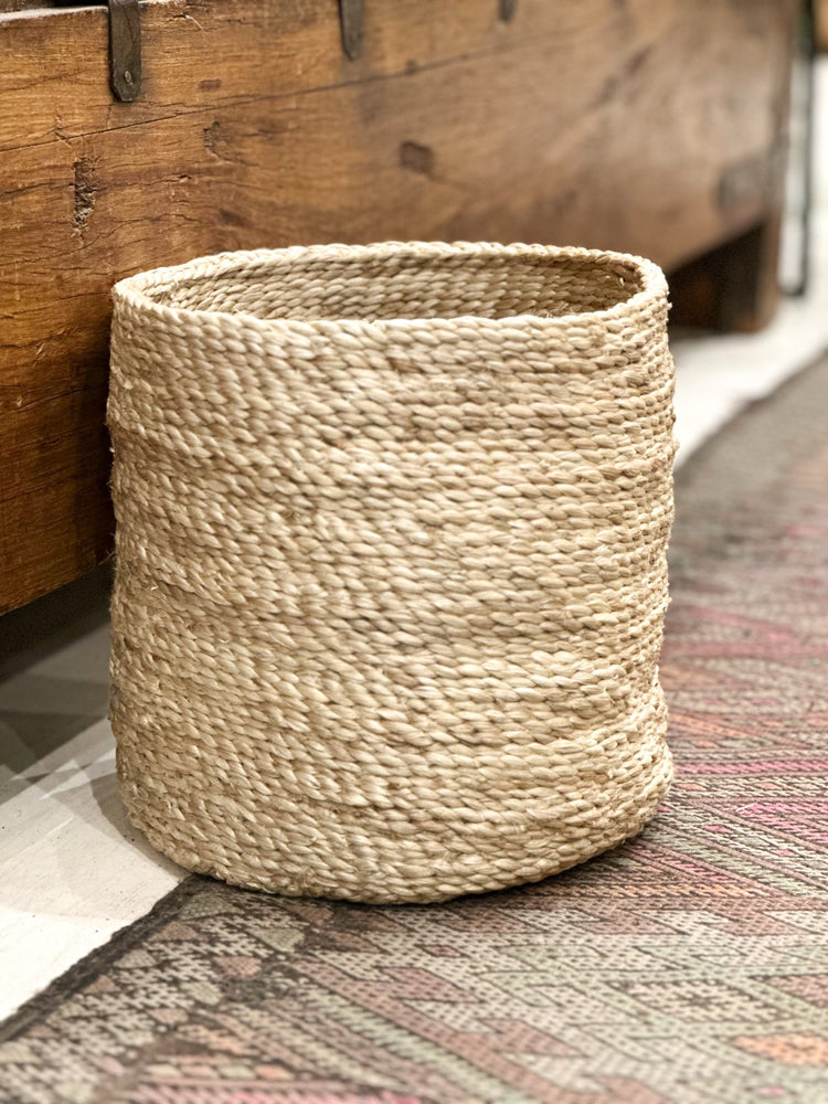 Small Handwoven Jute Basket