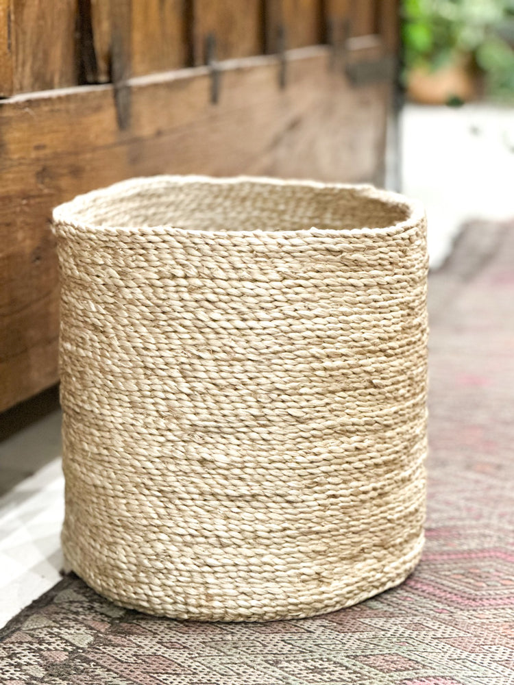 Medium Handwoven Jute Basket