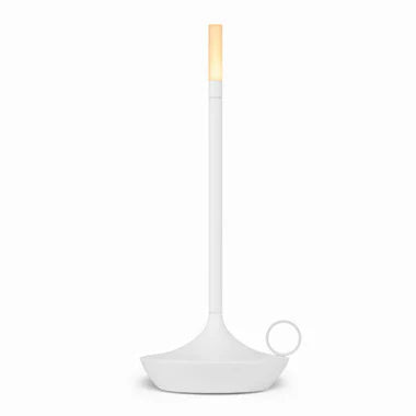 Wick Portable Rechargeable Candle Lamp in White