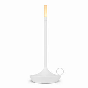 Wick Portable Rechargeable Candle Lamp in White