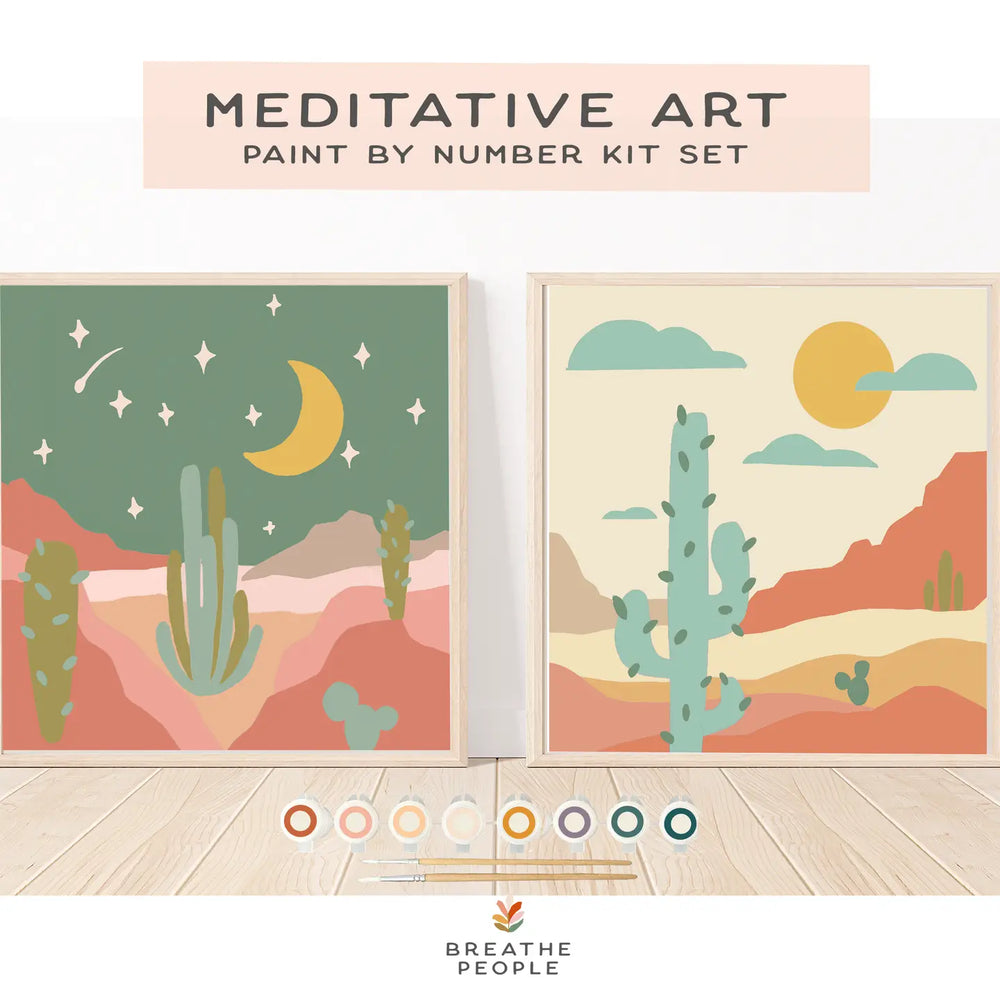 Zen Desert Meditative Art Paint By Number Kit
