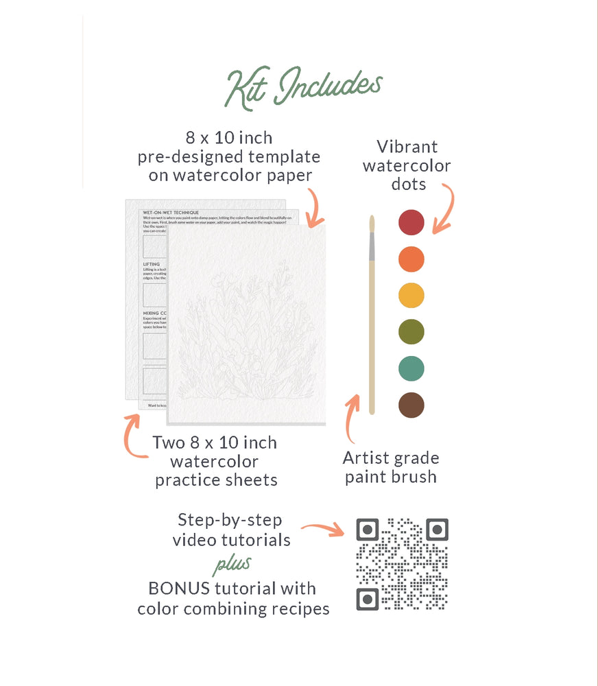 Desert Bloom All-In-One Beginner Watercolor Kit