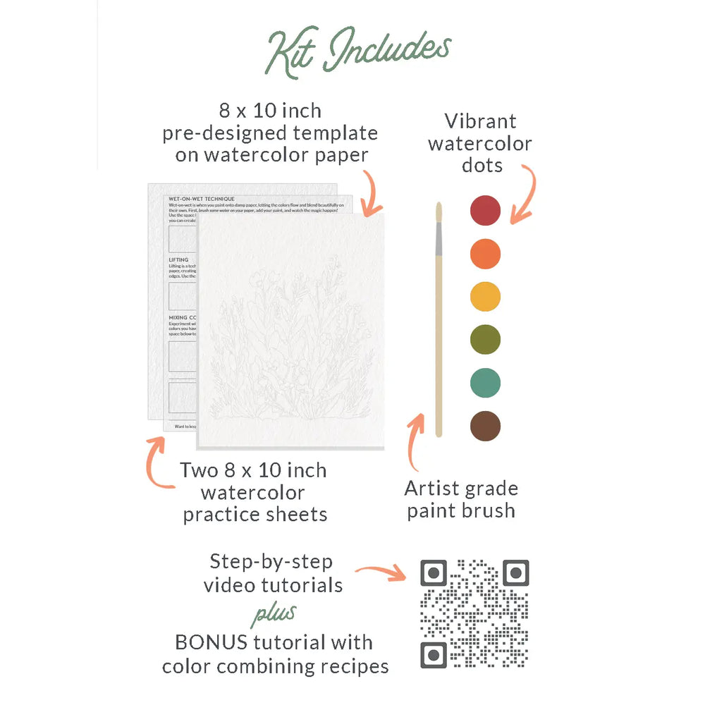 Mushroom Forest All-In-One Beginner Watercolor Kit