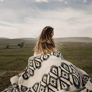 Quichua Blanket in Greyscale