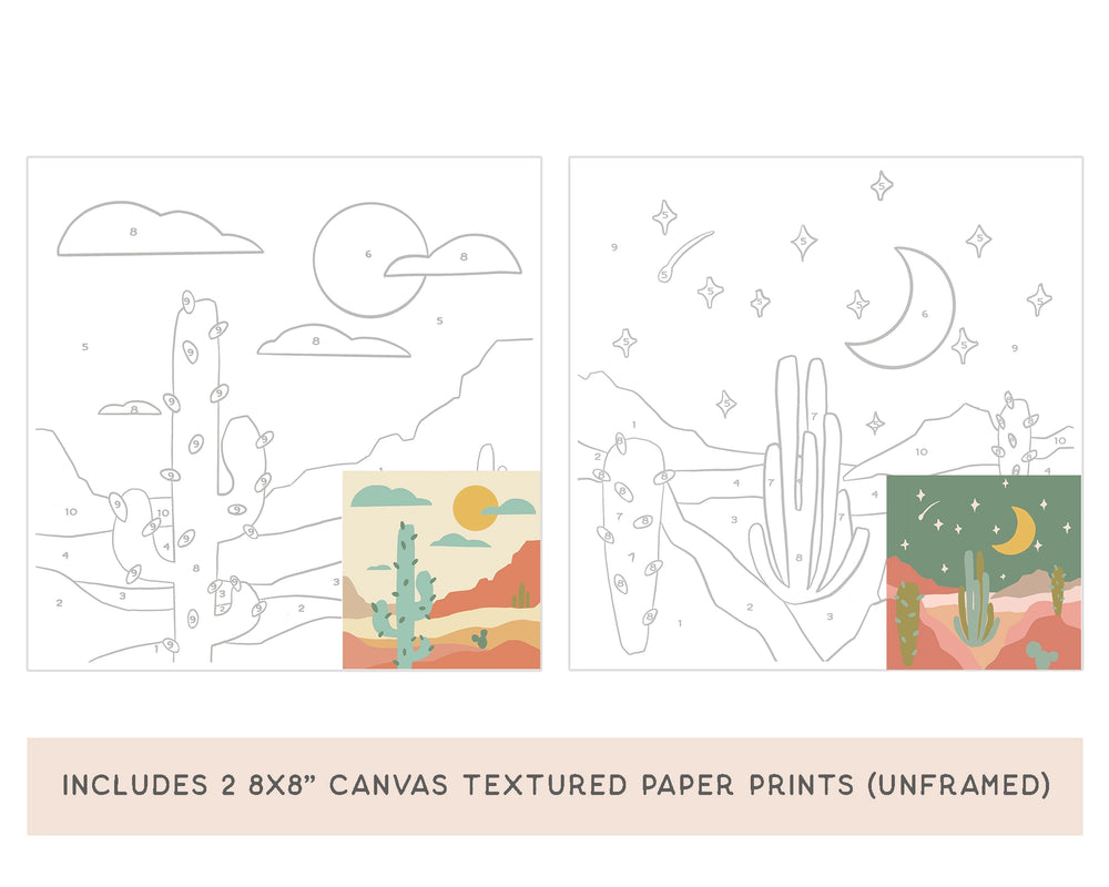 Zen Desert Meditative Art Paint By Number Kit