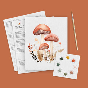 Mushroom Forest All-In-One Beginner Watercolor Kit