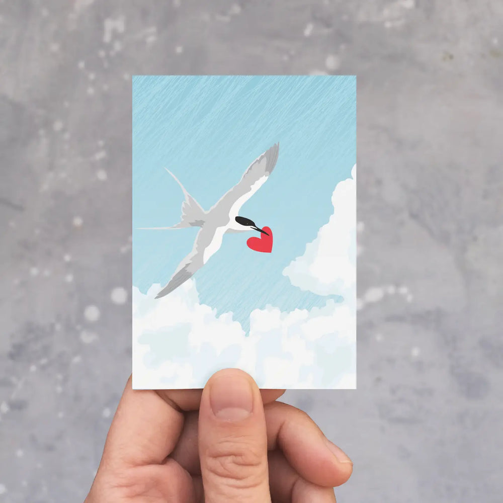 Bird With Heart Enclosure Card