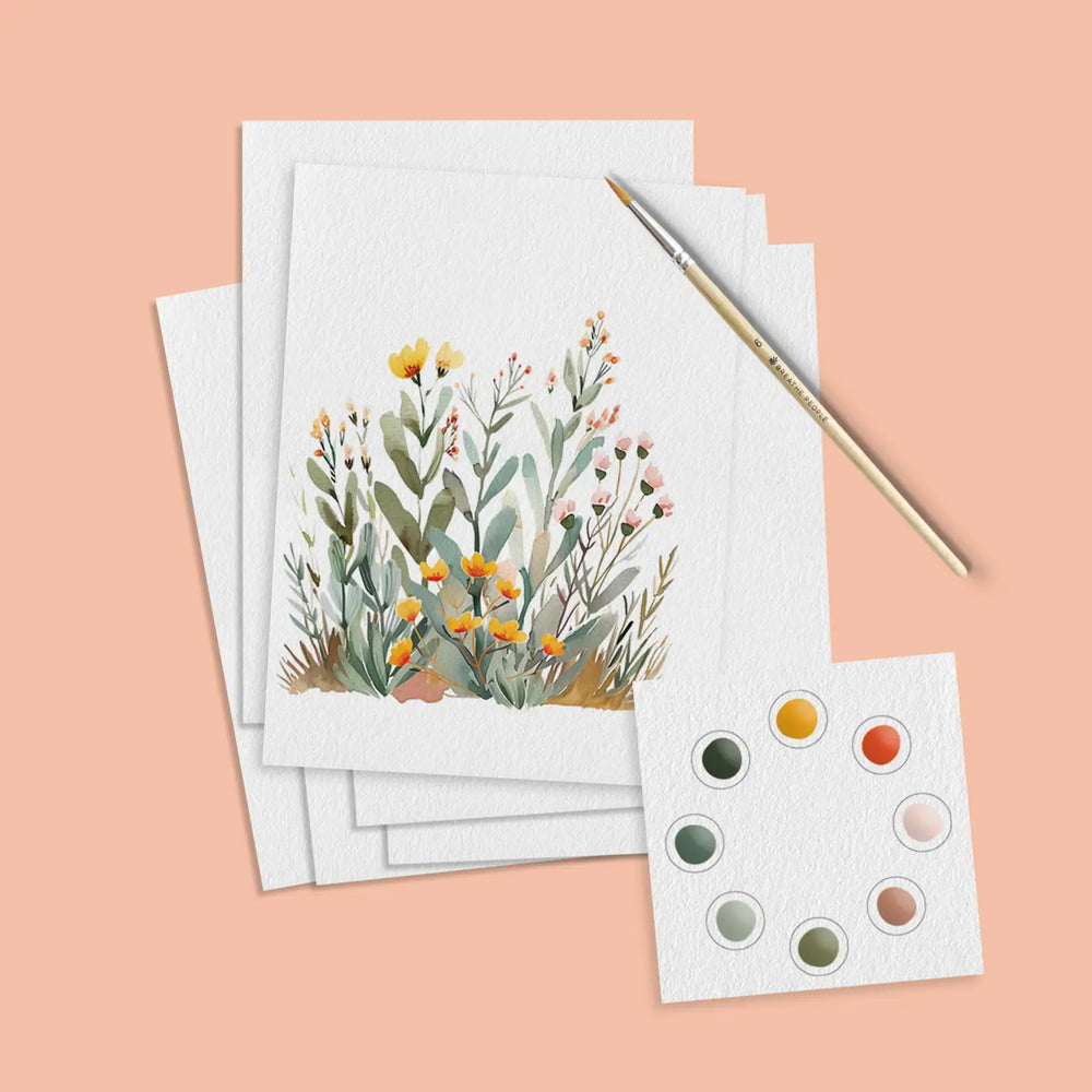 Watercolor Mini Prints + Postcards - Desert Blooms