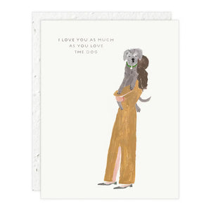Girl and Dog Friendship Card