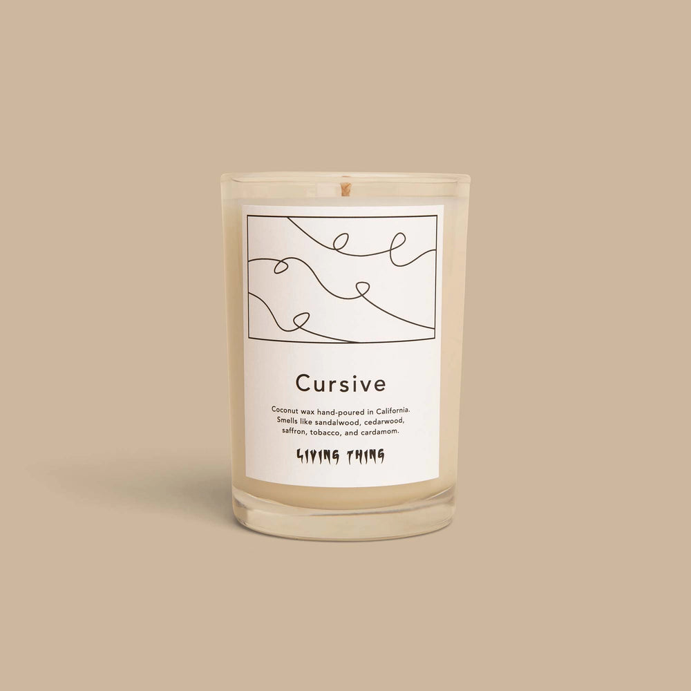 Living Thing Candle - Cursive