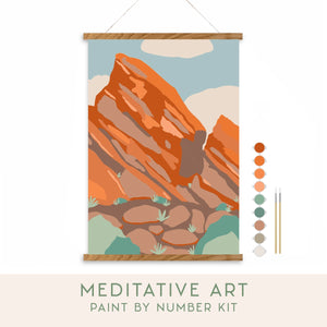 Red Rocks Meditative Art Paint by Number Kit