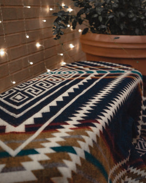 Achuar Blanket in Navy