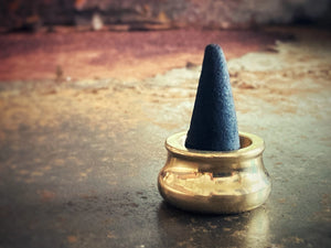 Small Brass Cone Incense Holder